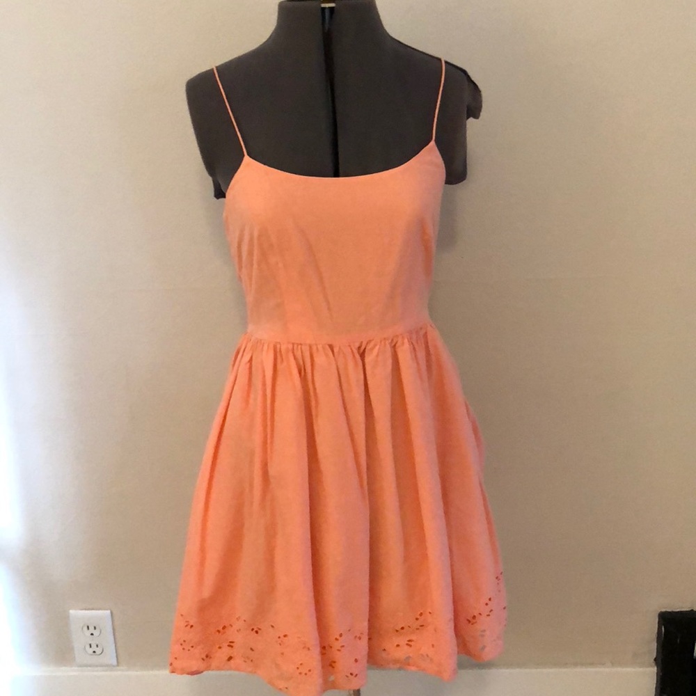 Peach J Crew party dress